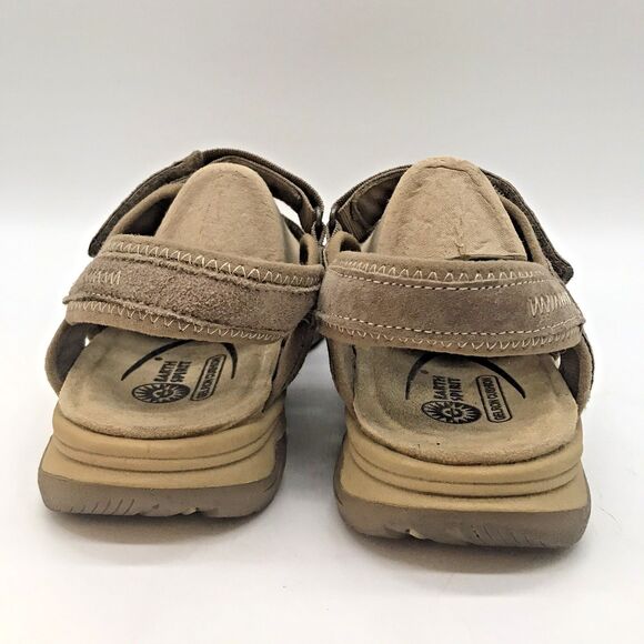Earth Spirit Gelron Cushion Sandals Women's 8.5 Tan Suede Adjustable Strap Shoe - Picture 4 of 11